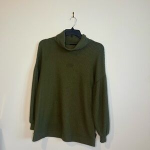 Cozy Olive Green Turtleneck Sweater